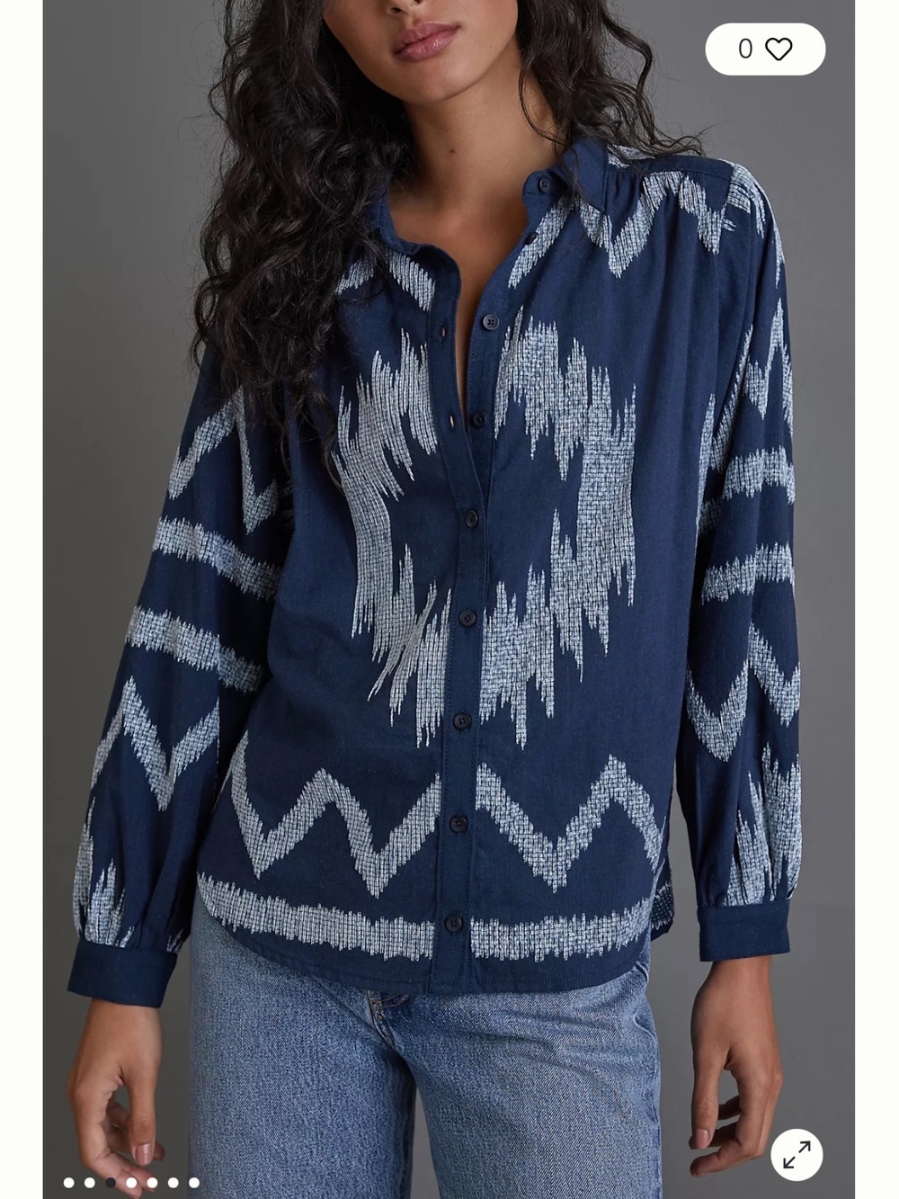 Pilcro Chenille Button Down Shirt
